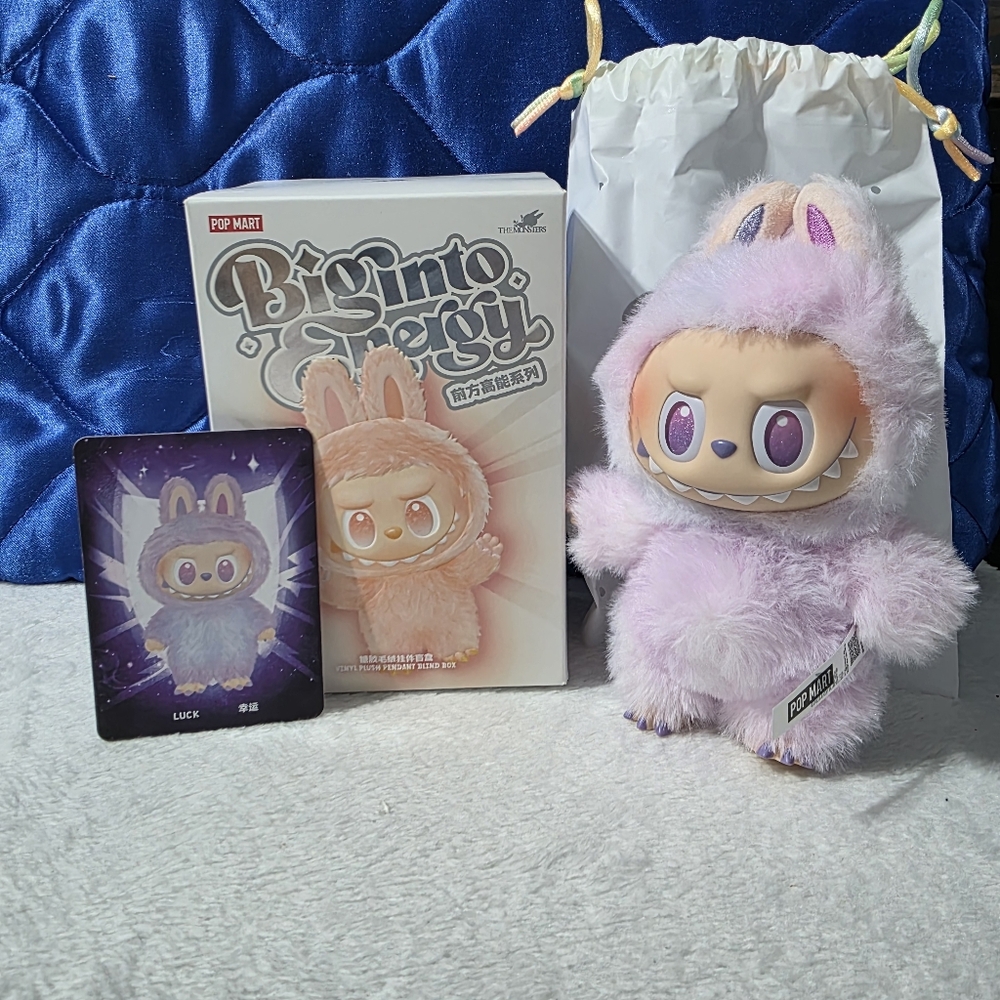Pop Mart THE MONSTERS Big into Energy Vinyl Plush Blind Box Luck Labubu